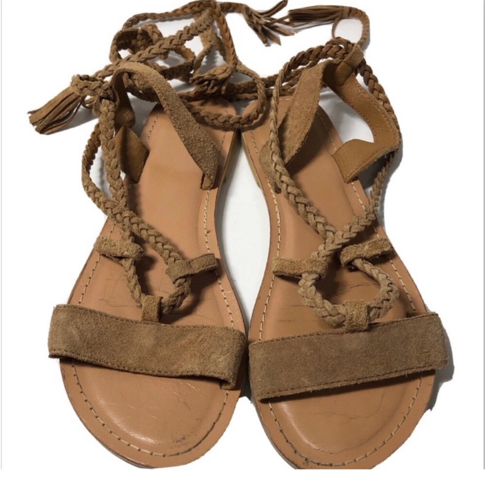 ASOS Braided Leather Strappy Sandals. Size 6. (UK) Size 8 (US).